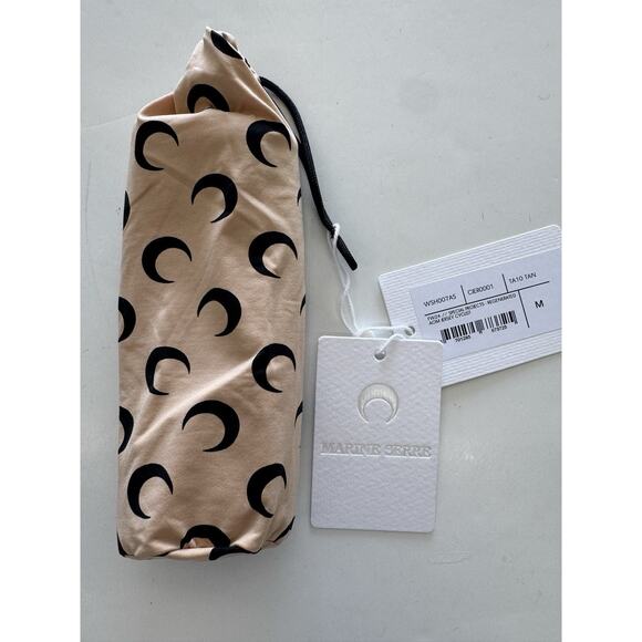 Marine Serre Regenerated Aom Jersey Cyclist Shorts Medium Tan - Picture 5 of 6